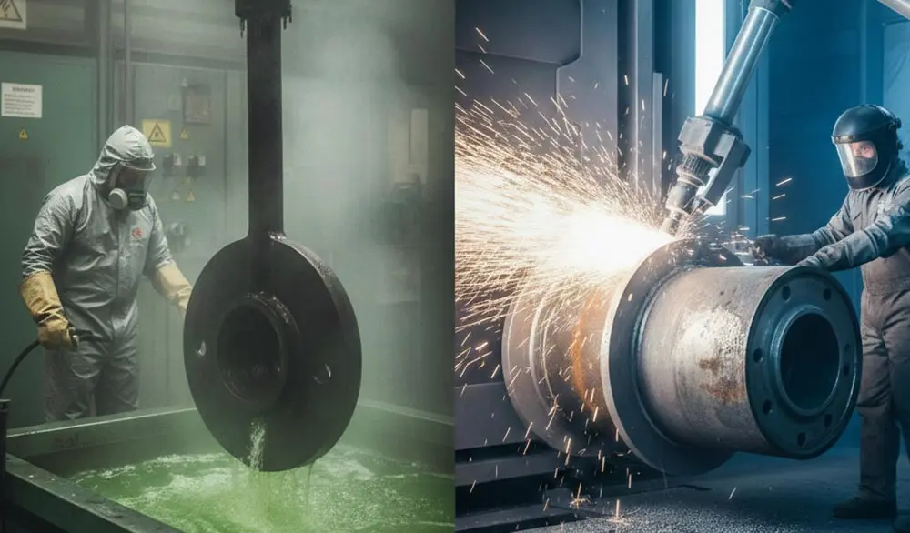 ¿Dudas entre granallado o decapado químico?